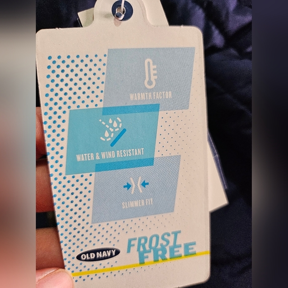 OLD NAVY Puffer Women's Jacket FAUX FUR TRIM JacketSZ XL navy blue color - Picture 8 of 12